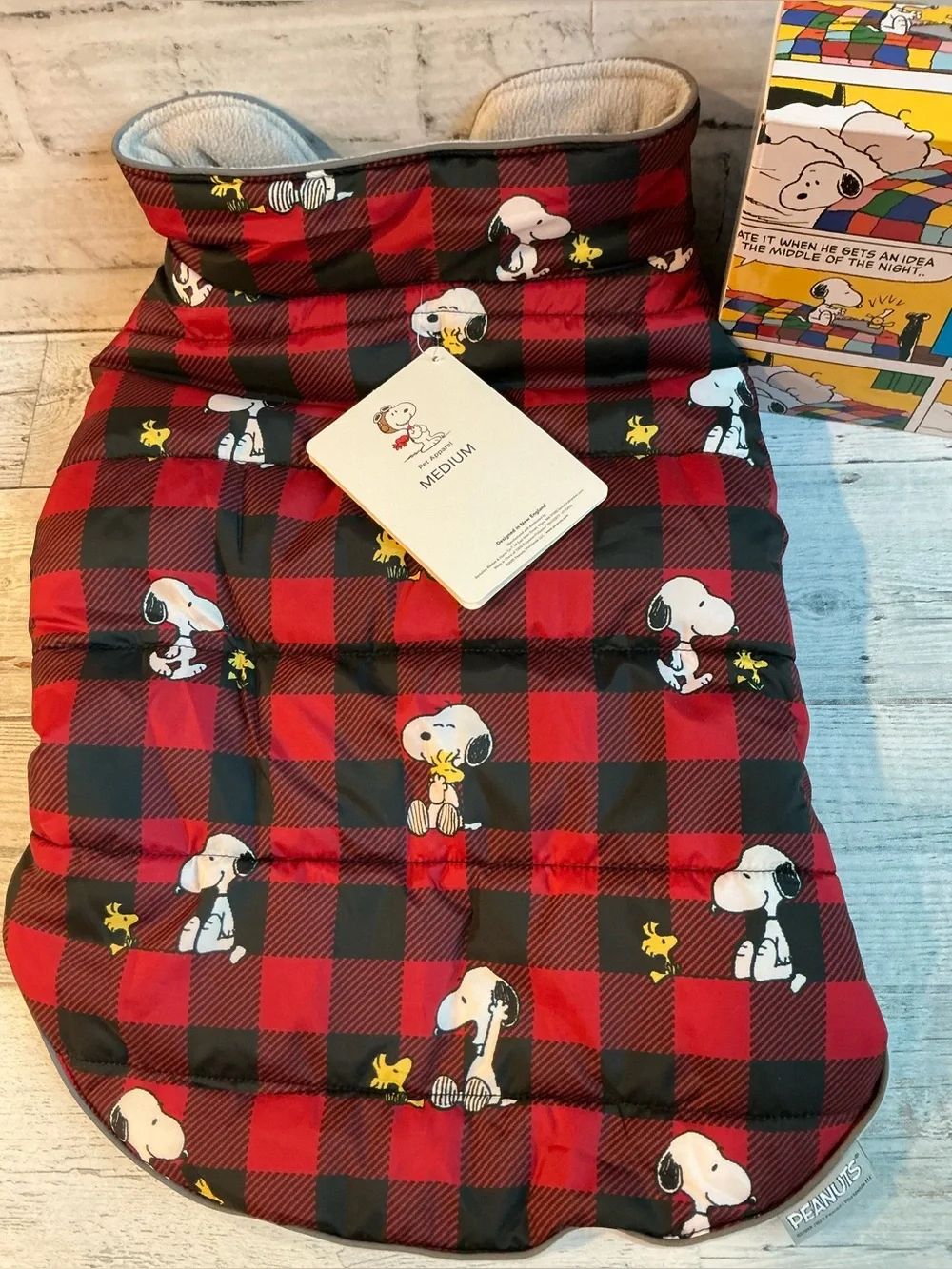 Berkshire Peanuts® Size Medium Microfleece Warm Fleece Dog Jacket w/Waterproof
